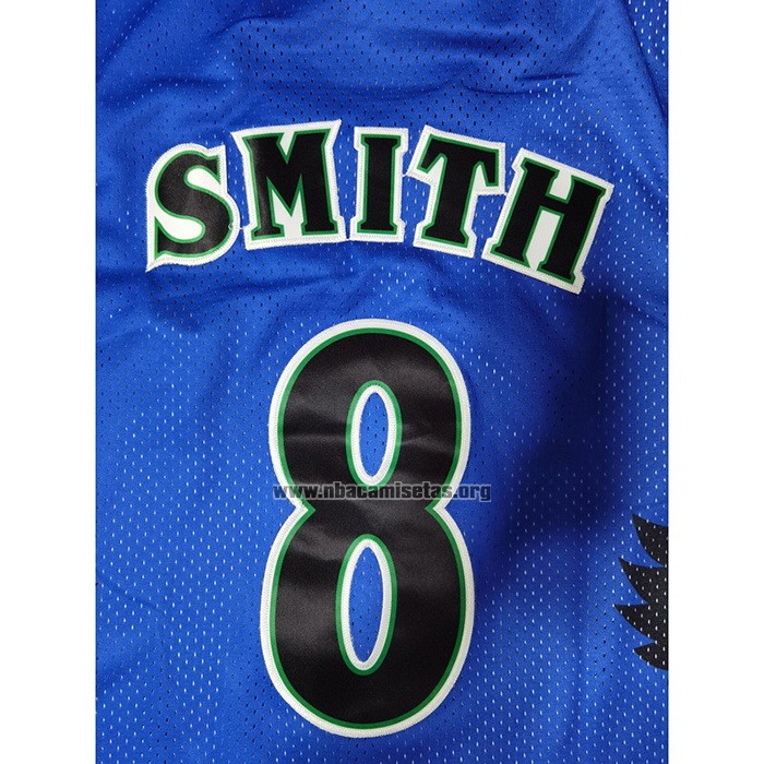 Camiseta Atlanta Hawks Steve Smith NO 8 Mitchell & Ness 1996-97 Verde